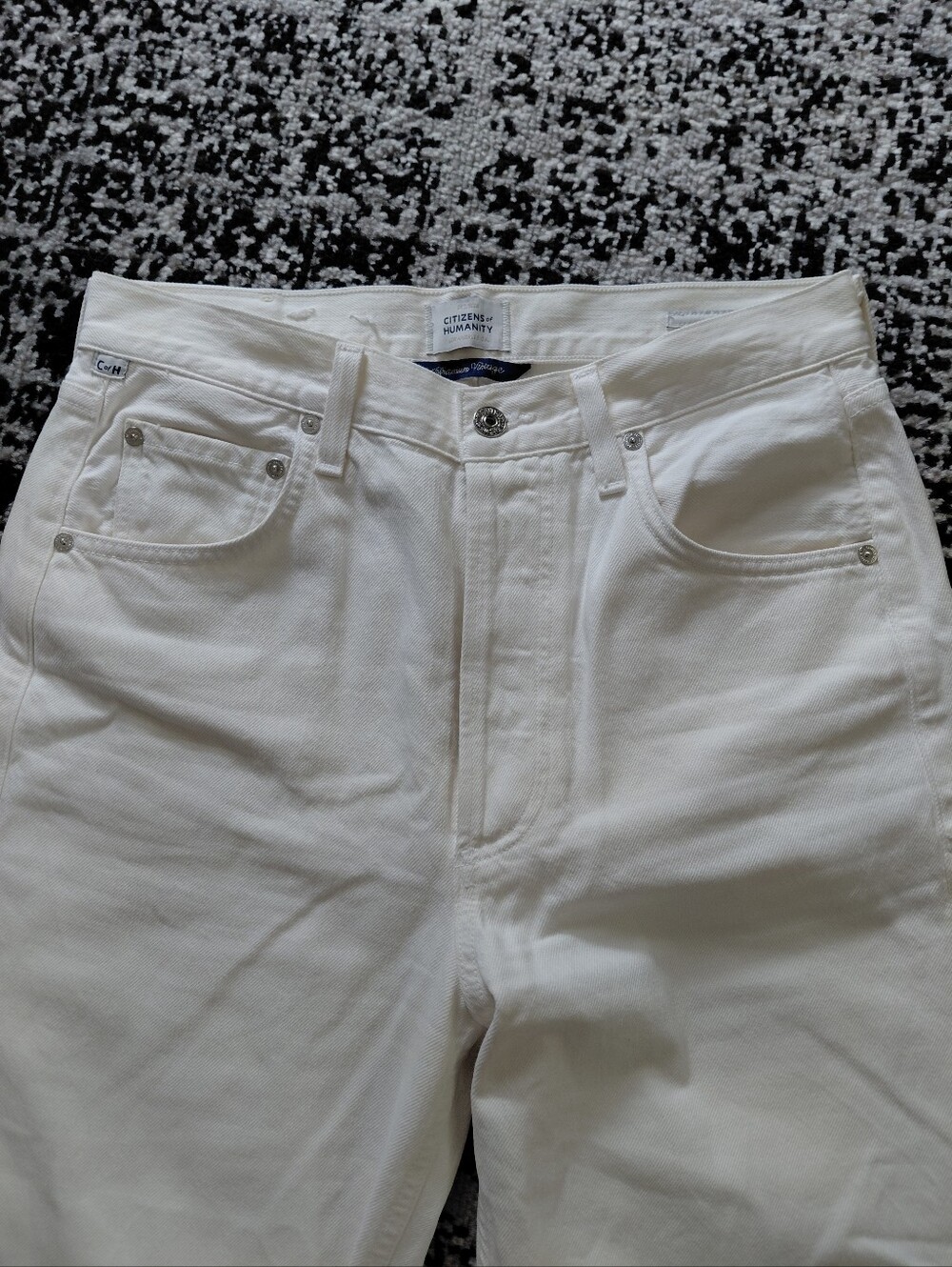 Citizens of Humanity Ayla Baggy Jeans 27 Crescent White Premium Vintage Wide Leg - Picture 7 of 16